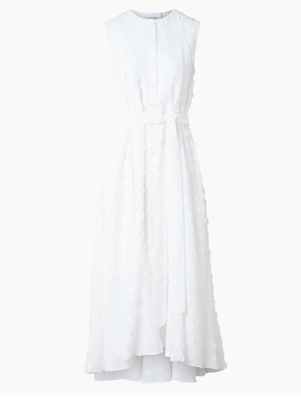 Akris punto   Polka Dot Appliqué Georgette Midi-Dress
